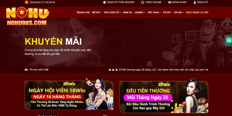 Nhà cái 18win có cực nhiều chương trình ưu đãi